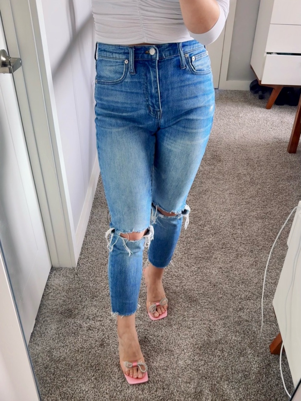 Madewell High-Rise Cropped Distressed Jeans